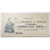Image 1 : 1860's 25 cent merchant note by Stanley J Kirby