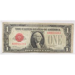 1928 $1 funny back US note  RED SEAL(RARE)  VG/F