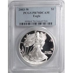 2003W proof silver Eagles  PCGS70 DCAM
