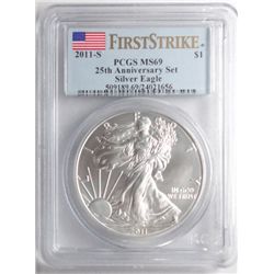 2011S first strike 25th anniv Eagle    PCGS69