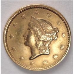 1853  $1 T1  gold AU