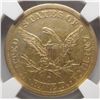 Image 3 : 1843O lge ltrs  $5  gold NGC XF rim dmg  9:00
