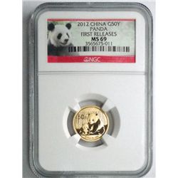 2012 China Panda 1/10th oz. gold  NGC69 first releases