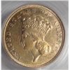 Image 2 : 1854  $3   gold  PCGS53