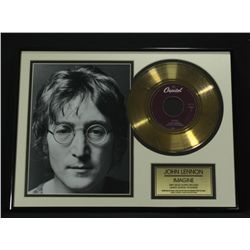John Lennon Custom Framed 16x12 LE 24k Gold Record: 