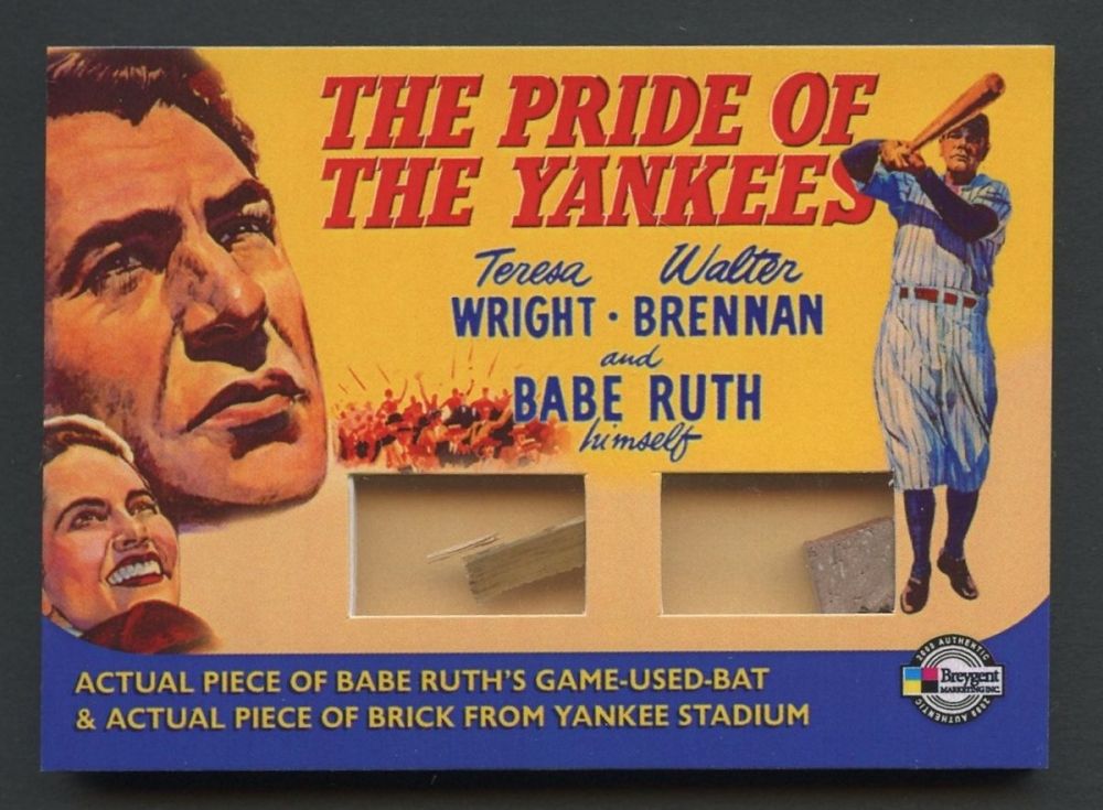 Babe Ruth LE Card with Authentic Game-Used Bat Relic & Brick From ...