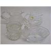 Image 1 : Three cut-glass water jugs, together with an