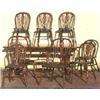 Image 1 : Set of eight Thomas Glenister reproduction wheel-back dining chairs including 2