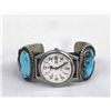 Image 1 : Navajo Silver Turquoise Watch Bracelet