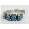 Image 3 : Navajo Silver Turquoise Bracelet