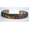 Image 2 : Navajo Sterling 12kt GF Storyteller Bracelet