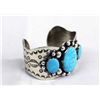 Image 2 : Navajo Sterling Turquoise Bracelet - Cleveland