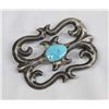 Image 2 : Navajo Sterling Sand Cast Turquoise Bracelet