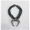 Image 1 : Navajo Sterling Turquoise Nugget Naja Choker