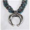 Image 2 : Navajo Sterling Turquoise Nugget Naja Choker