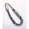 Image 2 : Navajo 5 Strand Multi-stone Nugget Heishi Necklace