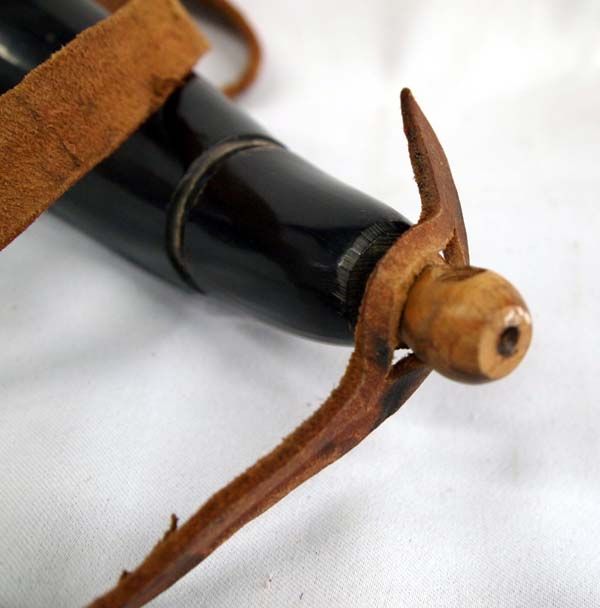 Vintage Ox Powder Horn