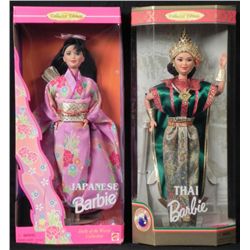 2 Asian Barbie Dolls of the World Japanese, Thai MIB