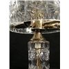 Image 2 : Etched Glass Table Lamp w/ Clear Base & Shade Vintage