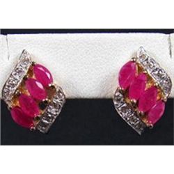 4.5 Ct. Ruby and Diamond Earings  RPEX1B