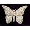 Image 1 : VINTAGE Rhinestone 1930S BUTTERFLY BROOCH