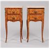 Image 1 : MWF1322 Pair Louis XV Style Marquetry Side Commodes Fre