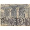 Image 1 : ORIGINAL Antique PRINT scene Excitement in Front of th