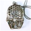 Image 2 : Swarovski Crystal Skull Teardrop Pendant Necklace