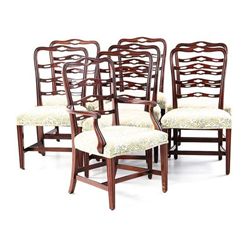 GT0424120058 Set of eight Georgian style carved mahogan