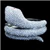 Image 2 : Swarovski Crystal Snake Bangle Bracelet