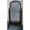 Image 1 : Victorian mahogany cheval mirror on barley tw