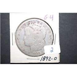 1892-O Silver Morgan $1; G4; EST. $30-40