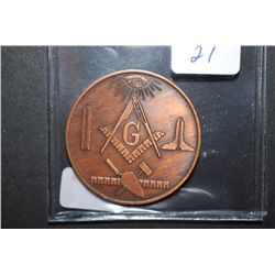 Made A Mason Medallion; EST. $3-10