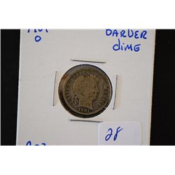 1901-O Barber One Dime; G03; EST. $3-5