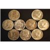 Image 1 : 1965-1968 Kennedy 50C; Various Mint Marks; Lot of 9; EST. $10-20