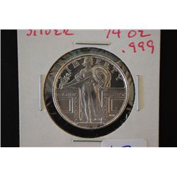 American Precious Metals Exchange Silver Round; .999 Fine Silver 1/4 Oz.; EST. $10-15