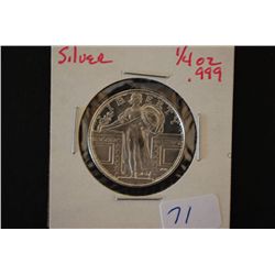 American Precious Metals Exchange Silver Round; .999 Fine Silver 1/4 Oz.; EST. $10-15