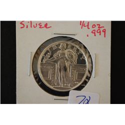 American Precious Metals Exchange Silver Round; .999 Fine Silver 1/4 Oz.; EST. $10-15