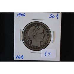 1906 Barber One Dime; VG8; EST. $10-20