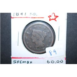 1841 Large One Cent; G8; 13 Stars; EST. $20-40