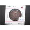 Image 1 : 1846 Large One Cent; F12; Medium Date; 13 Stars; EST. $25-35