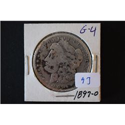 1897-O Silver Morgan $1; G4; EST. $30-40