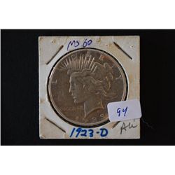 1923-D Peace $1; MS60; EST. $30-40