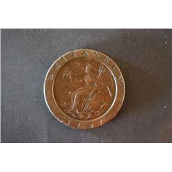 1797 Great Britain 2 Pence Foreign Coin; Cartwheel; EST. $140-175