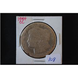 1884-CC Silver Morgan $1; EST. $40-60