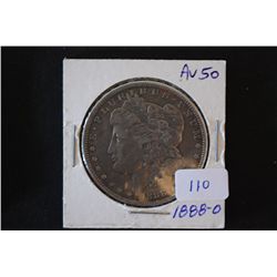 1888-O Silver Morgan $1; AU50; EST. $30-40