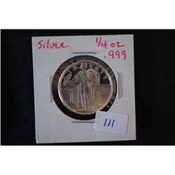 American Precious Metals Exchange Silver Round; .999 Fine Silver 1/4 Oz.; EST. $10-15