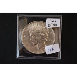 1922 Peace $1; EF40; EST. $30-40