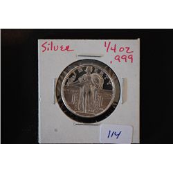 American Precious Metals Exchange Silver Round; .999 Fine Silver 1/4 Oz.; EST. $10-15