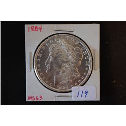 1884 Silver Morgan $1; MS63; EST. $40-75